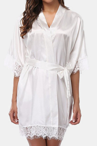 Chemise de nuit en dentelle blanche à la mode sexy