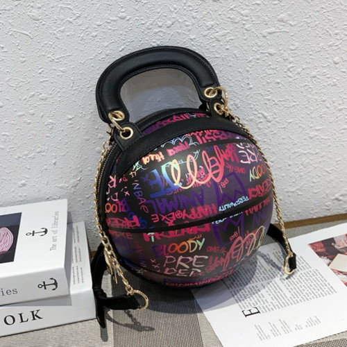 Bolsas de basquete com grafite casual moda roxa