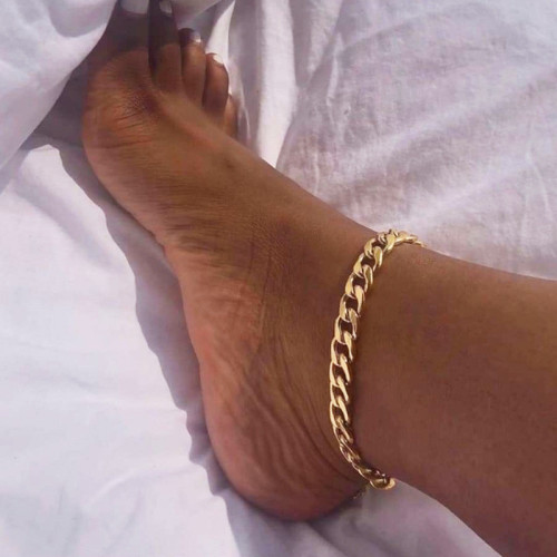 Cavigliera svasata retrò moda oro