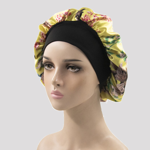 Yellow Casual Living Print Patchwork Confinement Hat