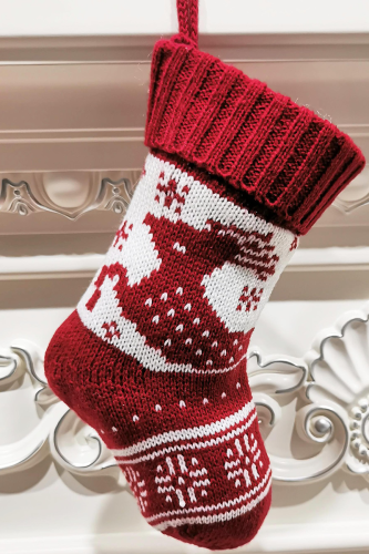 Vattenmelon Röd Mode Party Wapiti Snowflakes Christmas Tree Printed Split Joint Sock