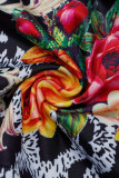 Multicolor Casual Sportswear Print Västar U-hals ärmlös två delar