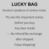 Flerfärgad Lucky Bag: Slumpmässig stil och storlek på kläderna inuti