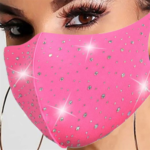 Maschera per trapano a caldo patchwork casual rosa moda
