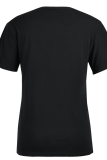 T-shirts à col rond basiques à imprimé de lettres décontractées noires