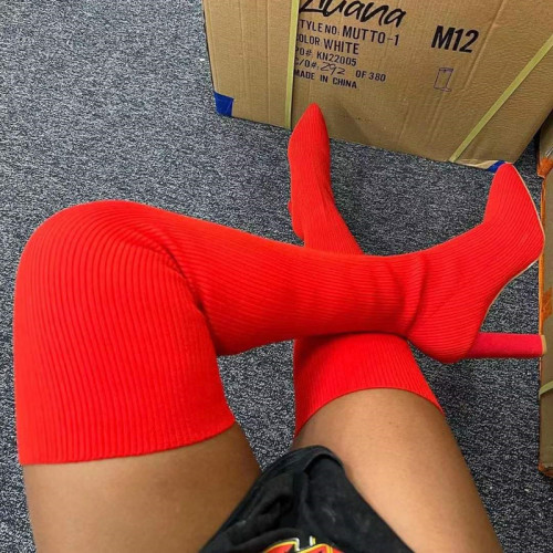 Sapatos confortáveis ​​pontiagudos e pontiagudos com patchwork casual fashion vermelho