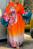 Vêtements d'extérieur patchwork à imprimé décontracté Tangerine Fashion