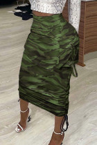 Camouflage Mode Décontracté Imprimé Basique Régulier Taille Haute Classique Imprimé Complet Bas