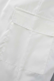 White Street Solid Patchwork Draw String Harlan Mid Waist Harlan Solid Color Bottoms