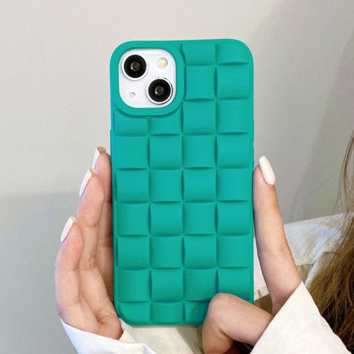 Turquoise Casual Solid Patchwork Phone Case