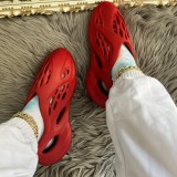 Chaussures confortables rondes évidées décontractées rouges