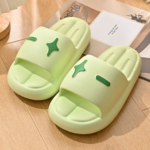 Chaussures confortables rondes d'impression de vie décontractée vert clair