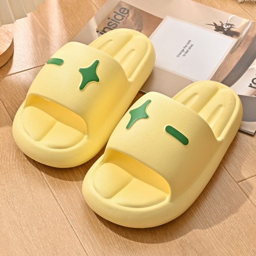 Chaussures confortables rondes d'impression de vie décontractée jaune