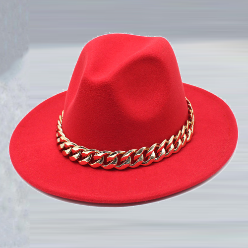 Casquette Red Street Celebrity Patchwork Chains