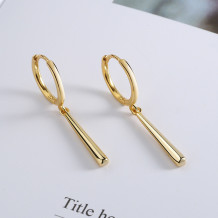 Gold Fashion Simplicity Solid Earrings