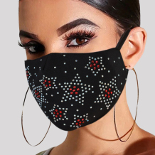 White Red Fashion Casual Hot Drilling Mask