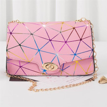 Pink Fashion Casual Print Chains Messenger Bags