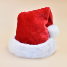 Red Fashion Patchwork Solid Color Plush Christmas Hat