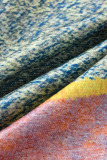 Orange Casual Plaid Print Split Joint Buckle Turndown Collar Outerwear