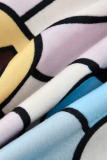 Multicolor Fashion Casual Print Tassel Regular Mid Waist Trousers